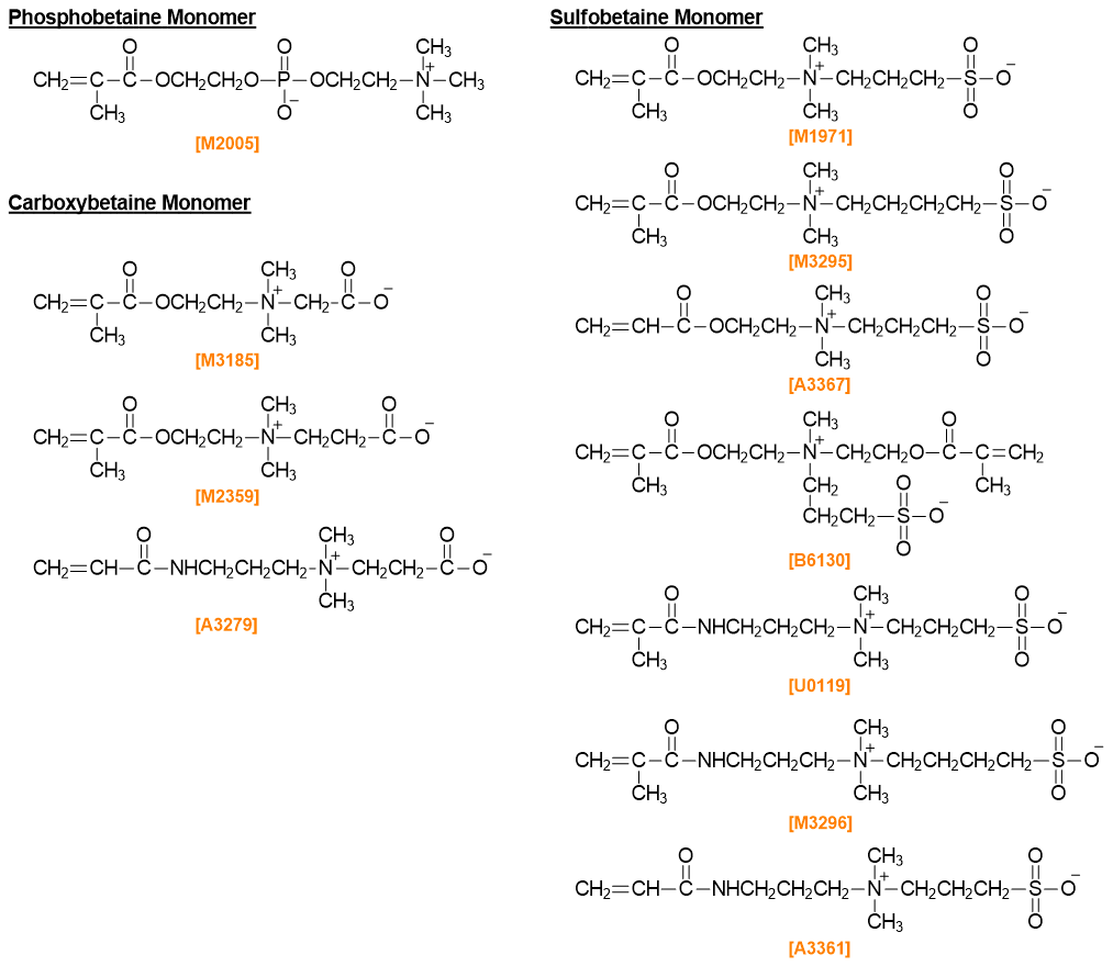 Zwitterionic Monomers Suitable For Biocompatible Polymer Synthesis Tokyo Chemical Industry Co Ltd Apac