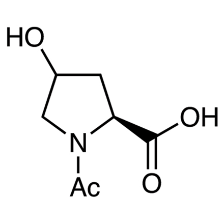 N-Acetyl-4-hydroxy-L-proline (cis- and trans- mixture) Chemical Structure of N-Acetyl-4-hydroxy-L-proline (cis- and trans- mixture)