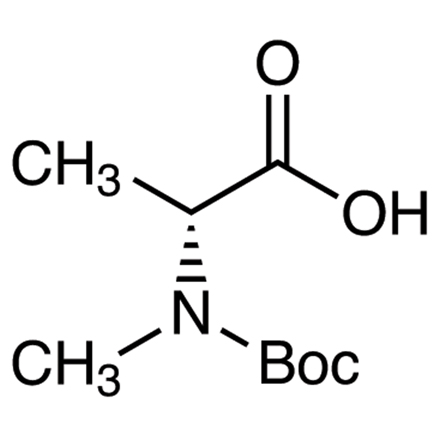 N-(tert-Butoxycarbonyl)-N-methyl-D-alanine Chemical Structure of N-(tert-Butoxycarbonyl)-N-methyl-D-alanine