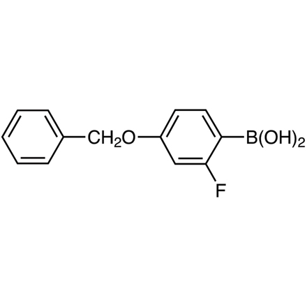 4-Benzyloxy-2-fluorophenylboronic Acid (contains varying amounts of Anhydride) Chemical Structure of 4-Benzyloxy-2-fluorophenylboronic Acid (contains varying amounts of Anhydride)