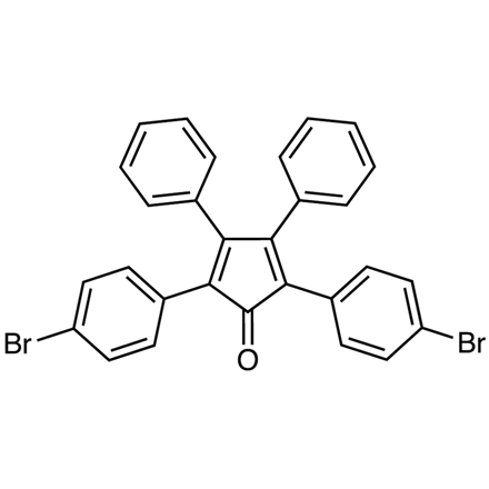 2,5-Bis(4-bromophenyl)-3,4-diphenylcyclopenta-2,4-dienone Chemical Structure of 2,5-Bis(4-bromophenyl)-3,4-diphenylcyclopenta-2,4-dienone