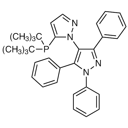 5-(Di-tert-butylphosphino)-1',3',5'-triphenyl-1'H-1,4'-bipyrazole Chemical Structure of 5-(Di-tert-butylphosphino)-1',3',5'-triphenyl-1'H-1,4'-bipyrazole