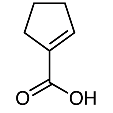 1-Cyclopentenecarboxylic Acid Chemical Structure of 1-Cyclopentenecarboxylic Acid