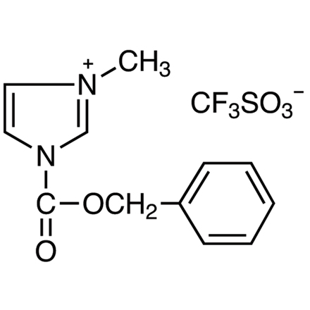 1-Carbobenzoxy-3-methylimidazolium Trifluoromethanesulfonate Chemical Structure of 1-Carbobenzoxy-3-methylimidazolium Trifluoromethanesulfonate