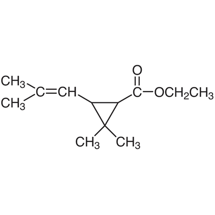Ethyl 2,2-Dimethyl-3-(2-methyl-1-propenyl)cyclopropane-1-carboxylate Chemical Structure of Ethyl 2,2-Dimethyl-3-(2-methyl-1-propenyl)cyclopropane-1-carboxylate