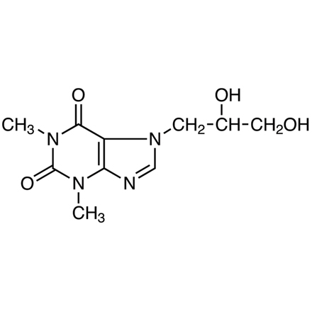 7-(2,3-Dihydroxypropyl)theophylline Chemical Structure of 7-(2,3-Dihydroxypropyl)theophylline