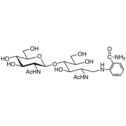N,N'-Diacetylchitobiose 2AB (500pmol/vial) Chemical Structure of N,N'-Diacetylchitobiose 2AB (500pmol/vial)
