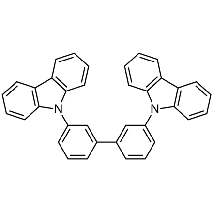 3,3'-Di(9H-carbazol-9-yl)-1,1'-biphenyl (purified by sublimation) Chemical Structure of 3,3'-Di(9H-carbazol-9-yl)-1,1'-biphenyl (purified by sublimation)