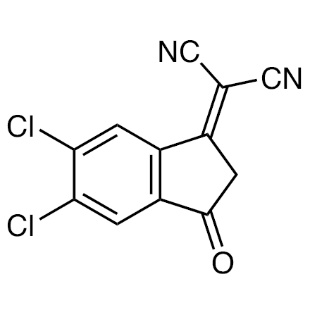 (5,6-Dichloro-3-oxo-2,3-dihydro-1H-inden-1-ylidene)malononitrile Chemical Structure of (5,6-Dichloro-3-oxo-2,3-dihydro-1H-inden-1-ylidene)malononitrile