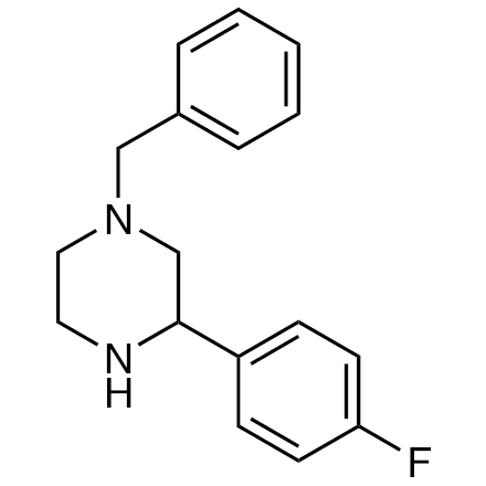 1-Benzyl-3-(4-fluorophenyl)piperazine Chemical Structure of 1-Benzyl-3-(4-fluorophenyl)piperazine