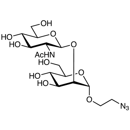 GlcNAc beta(1-2)Man-alpha-ethylazide Chemical Structure of GlcNAc beta(1-2)Man-alpha-ethylazide