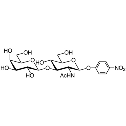 Gal beta(1-3)GlcNAc-beta-pNP Chemical Structure of Gal beta(1-3)GlcNAc-beta-pNP