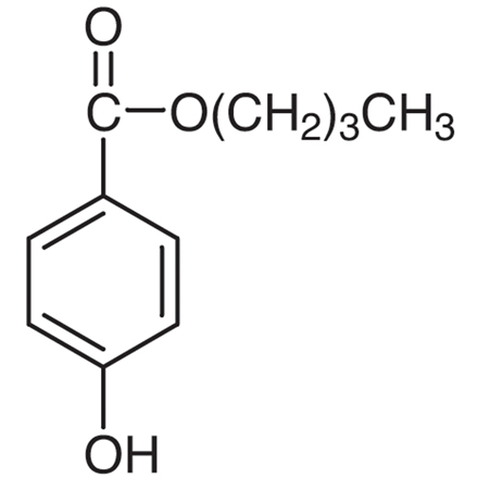 Butyl 4-Hydroxybenzoate Chemical Structure of Butyl 4-Hydroxybenzoate
