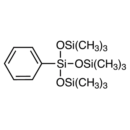 1,1,1,5,5,5-Hexamethyl-3-phenyl-3-(trimethylsilyloxy)trisiloxane Chemical Structure of 1,1,1,5,5,5-Hexamethyl-3-phenyl-3-(trimethylsilyloxy)trisiloxane