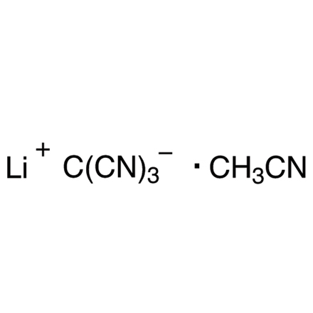 Lithium Tricyanomethanide - Acetonitrile Complex Chemical Structure of Lithium Tricyanomethanide - Acetonitrile Complex