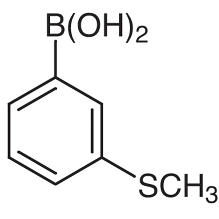 3-(Methylthio)phenylboronic Acid (contains varying amounts of Anhydride) Chemical Structure of 3-(Methylthio)phenylboronic Acid (contains varying amounts of Anhydride)