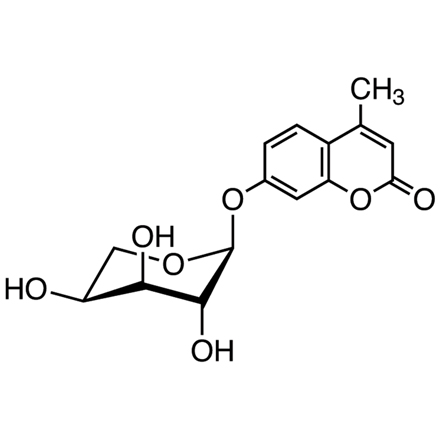 4-Methylumbelliferyl alpha-L-Arabinopyranoside Chemical Structure of 4-Methylumbelliferyl alpha-L-Arabinopyranoside