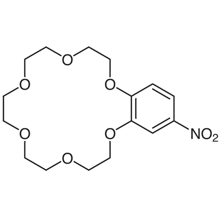 4'-Nitrobenzo-18-crown 6-Ether Chemical Structure of 4'-Nitrobenzo-18-crown 6-Ether