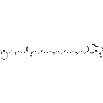 NHS-PEG4-SPDP Chemical Structure of NHS-PEG4-SPDP