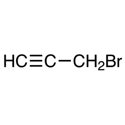 Propargyl Bromide (80% in Toluene, ca. 9.2mol/L) (stabilized with MgO) Chemical Structure of Propargyl Bromide (80% in Toluene, ca. 9.2mol/L) (stabilized with MgO)