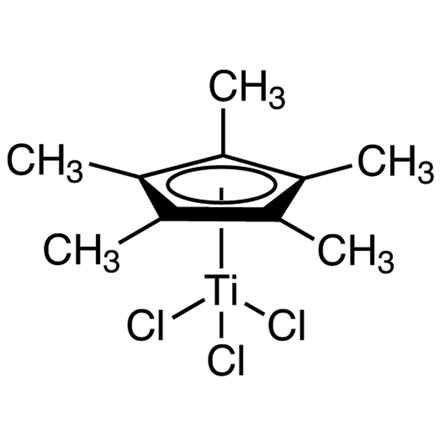 (Pentamethylcyclopentadienyl)titanium(IV) Trichloride Chemical Structure of (Pentamethylcyclopentadienyl)titanium(IV) Trichloride