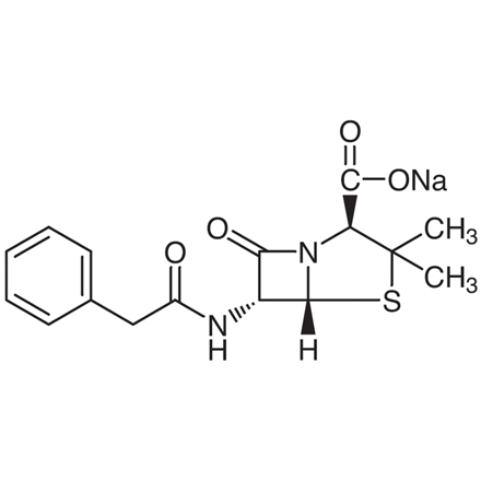 Penicillin G Sodium Salt Chemical Structure of Penicillin G Sodium Salt