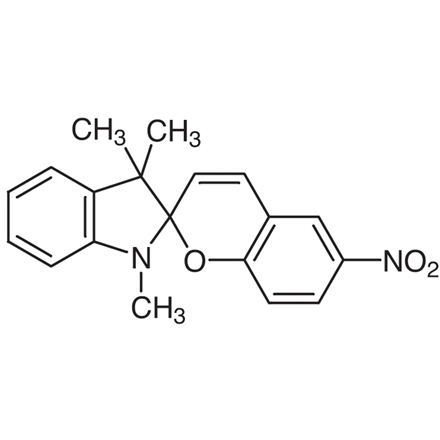 1,3,3-Trimethylindolino-6'-nitrobenzopyrylospiran Chemical Structure of 1,3,3-Trimethylindolino-6'-nitrobenzopyrylospiran