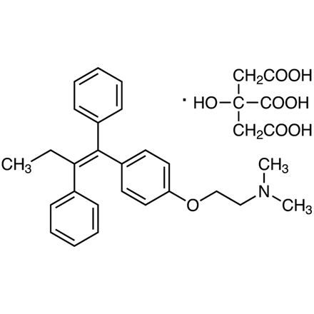 Tamoxifen Citrate Chemical Structure of Tamoxifen Citrate