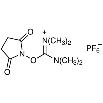 N,N,N',N'-Tetramethyl-O-(N-succinimidyl)uronium Hexafluorophosphate Chemical Structure of N,N,N',N'-Tetramethyl-O-(N-succinimidyl)uronium Hexafluorophosphate