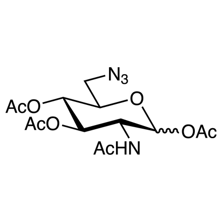 2-Acetamido-1,3,4-tri-O-acetyl-6-azido-2,6-dideoxy-D-glucopyranose Chemical Structure of 2-Acetamido-1,3,4-tri-O-acetyl-6-azido-2,6-dideoxy-D-glucopyranose