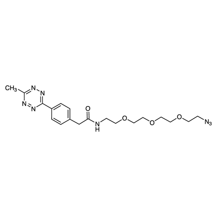 Methyltetrazine-amido-PEG3-Azide Chemical Structure of Methyltetrazine-amido-PEG3-Azide