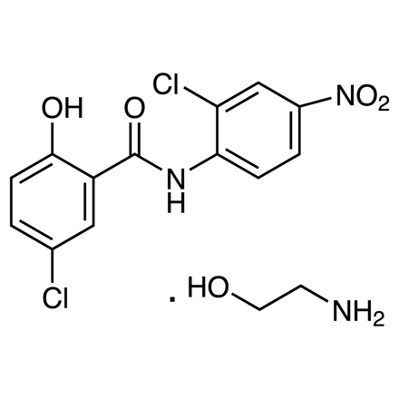 Niclosamide Ethanolamine Salt Chemical Structure of Niclosamide Ethanolamine Salt