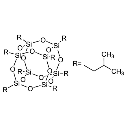 Octaisobutyloctasilsesquioxane Chemical Structure of Octaisobutyloctasilsesquioxane