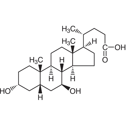 Ursodeoxycholic Acid Chemical Structure of Ursodeoxycholic Acid