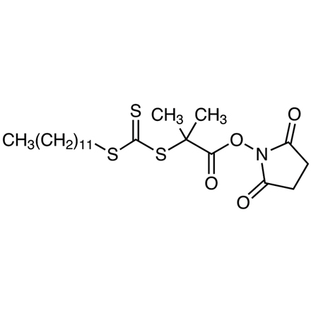 N-Succinimidyl 2-(Dodecylthiocarbonothioylthio)-2-methylpropionate Chemical Structure of N-Succinimidyl 2-(Dodecylthiocarbonothioylthio)-2-methylpropionate