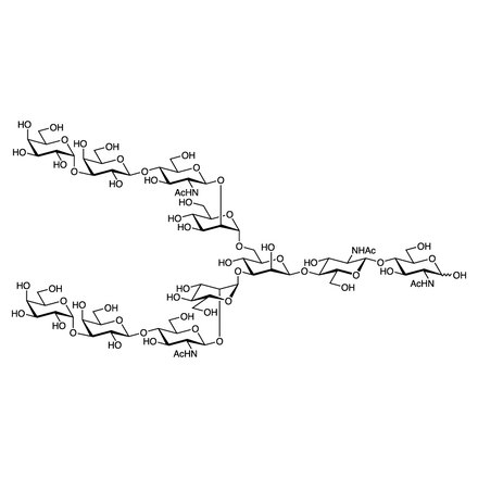 Gal alpha(1-3) N-Glycan Chemical Structure of Gal alpha(1-3) N-Glycan