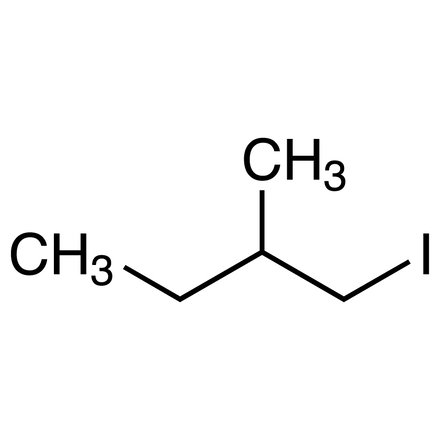 1-Iodo-2-methylbutane (stabilized with Copper chip) Chemical Structure of 1-Iodo-2-methylbutane (stabilized with Copper chip)